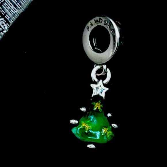 Sterling Silver S925 Sparkling Christmas Tree Dangle Charm - NWOT - Picture 2 of 7